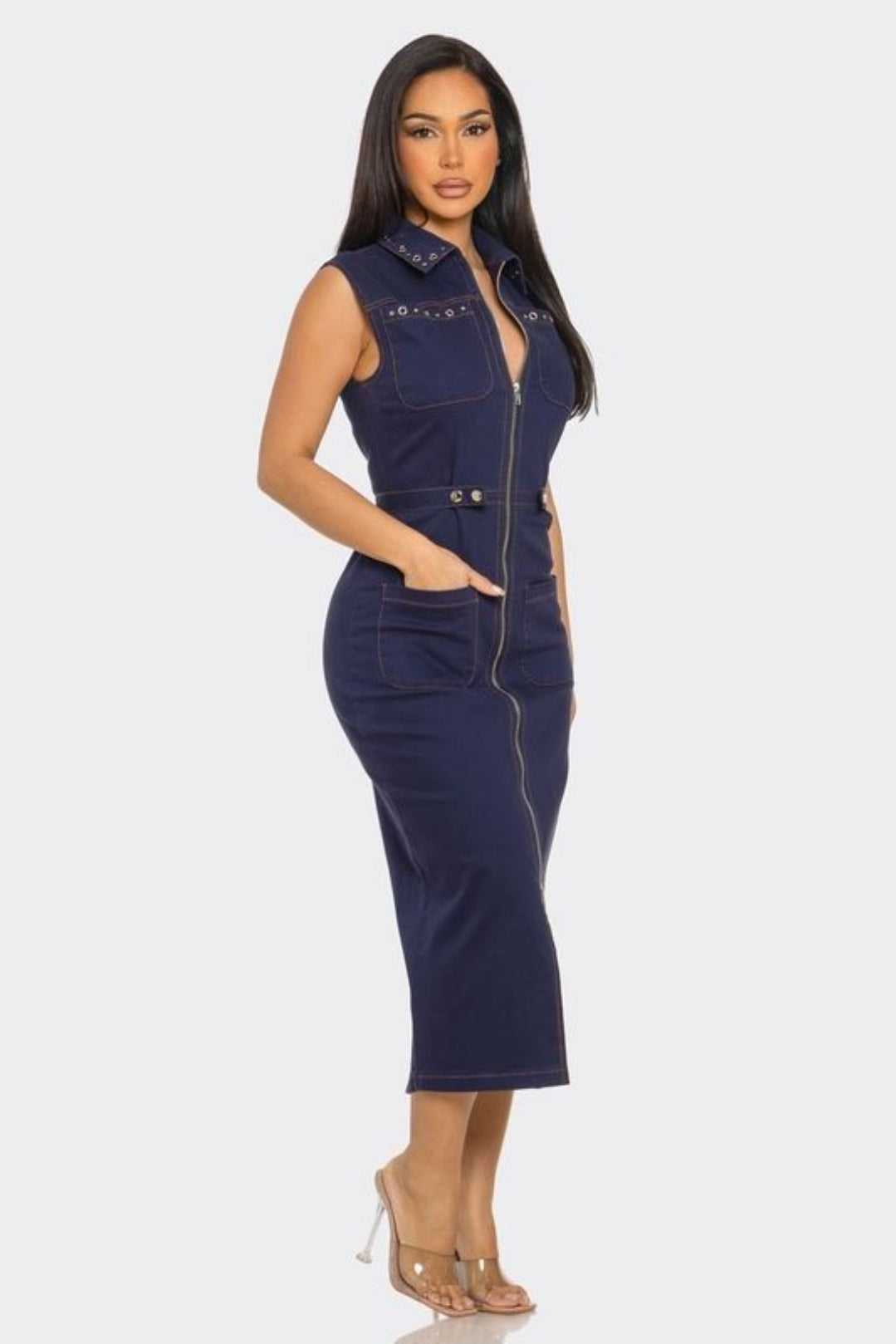 Denim Power Midi