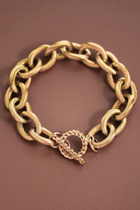 Bold Chunky Bracelet - 18k Gold Non-tarnish